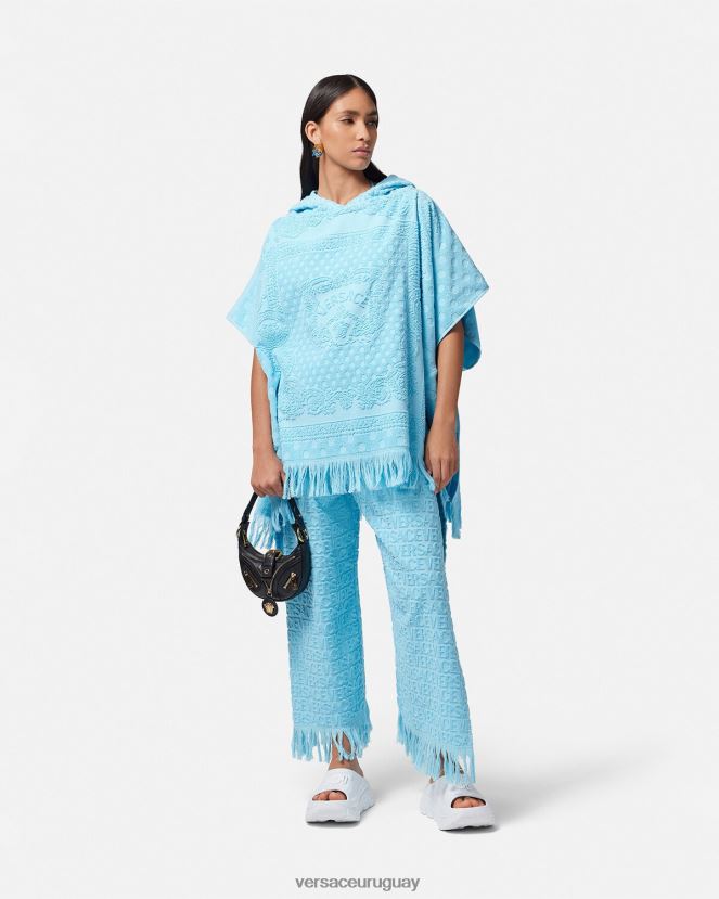 Versace pantalones pareo de toalla mujer azul claro ropa interior y ropa de playa H88R0H1188