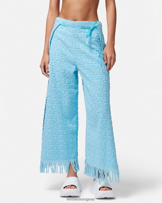Versace pantalones pareo de toalla mujer azul claro ropa interior y ropa de playa H88R0H1188
