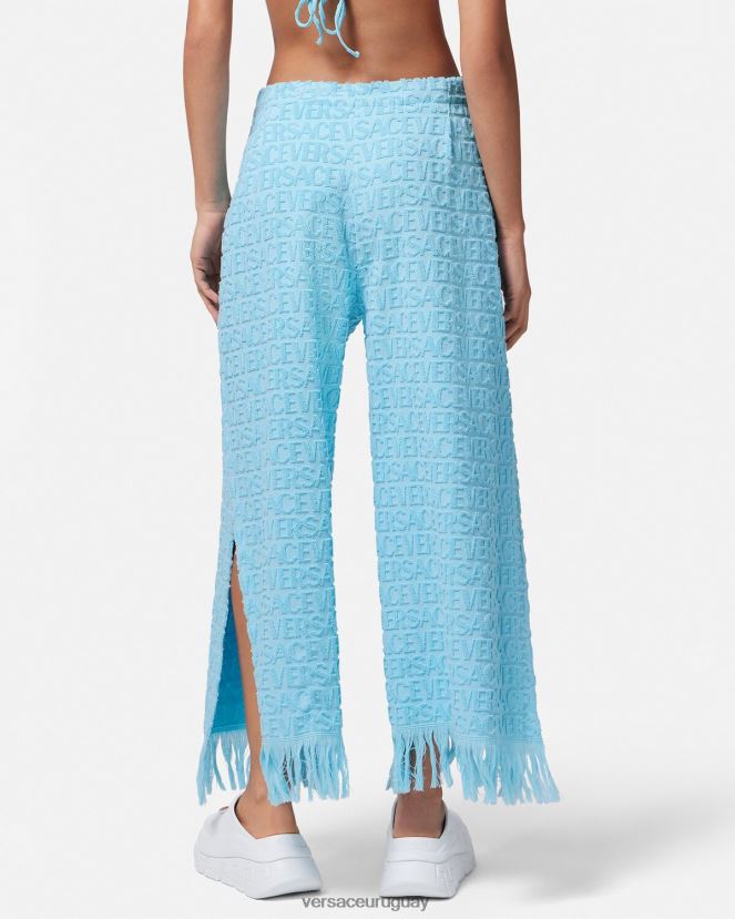 Versace pantalones pareo de toalla mujer azul claro ropa interior y ropa de playa H88R0H1188