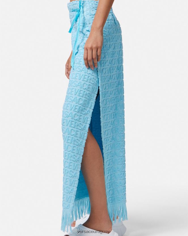 Versace pantalones pareo de toalla mujer azul claro ropa interior y ropa de playa H88R0H1188