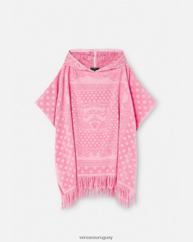Versace pareo de toalla con mariposas patrimoniales mujer rosa ropa interior y ropa de playa H88R0H1191