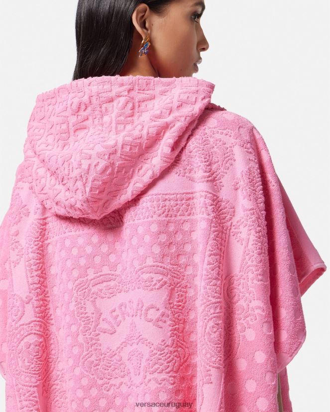 Versace pareo de toalla con mariposas patrimoniales mujer rosa ropa interior y ropa de playa H88R0H1191