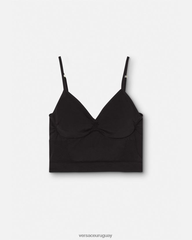 Versace bralette moldeador de medusa mujer negro ropa interior y ropa de playa H88R0H1062