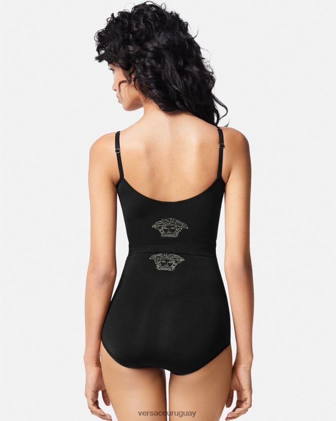 Versace bralette moldeador de medusa mujer negro ropa interior y ropa de playa H88R0H1062