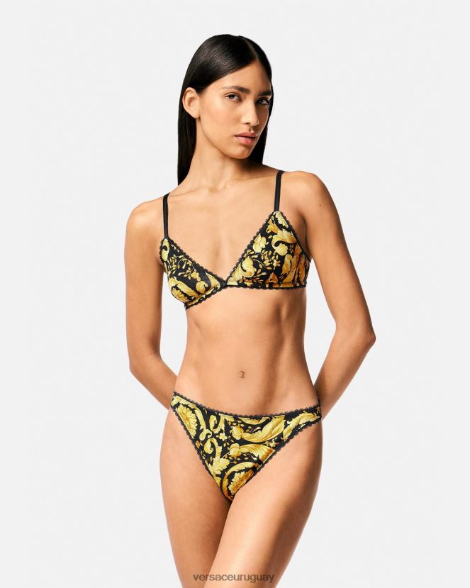 Versace bralette triangular barroco mujer imprimir ropa interior y ropa de playa H88R0H1034