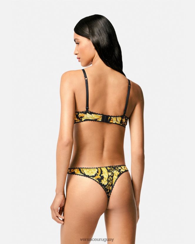 Versace bralette triangular barroco mujer imprimir ropa interior y ropa de playa H88R0H1034