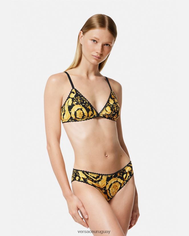 Versace calzoncillos barrocos mujer imprimir ropa interior y ropa de playa H88R0H1072