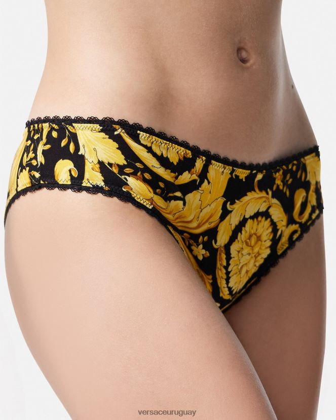 Versace calzoncillos barrocos mujer imprimir ropa interior y ropa de playa H88R0H1072
