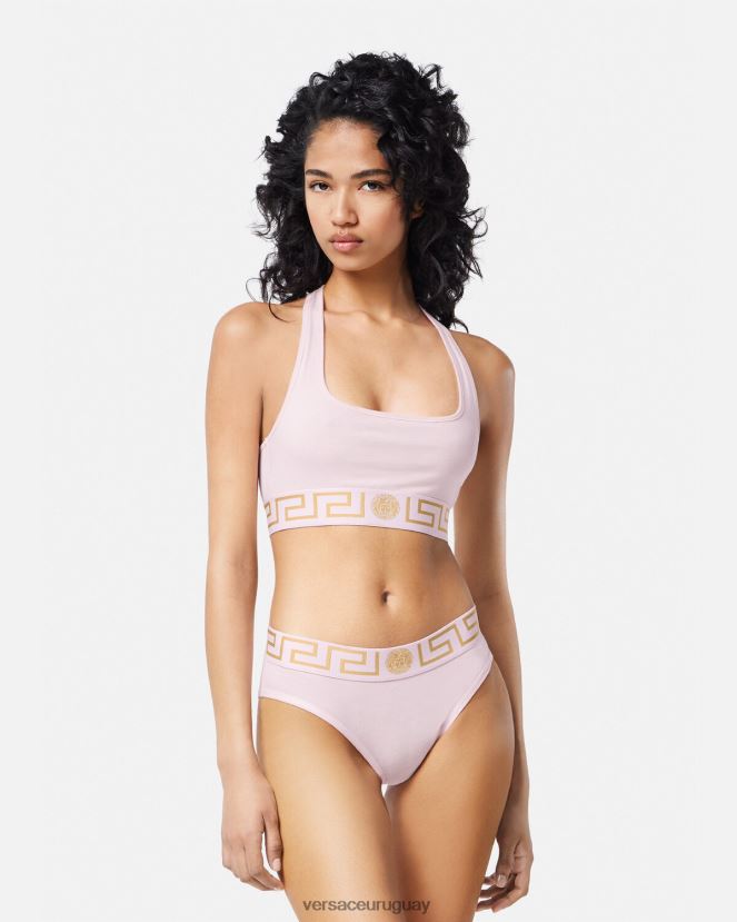 Versace calzoncillos con borde de greca mujer Rosa claro ropa interior y ropa de playa H88R0H1059