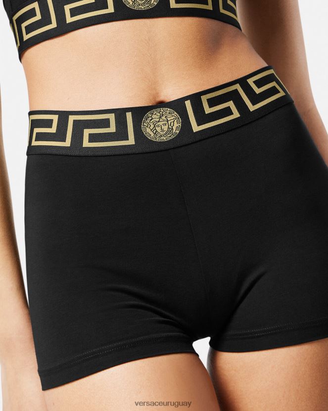 Versace calzoncillos con borde de greca mujer negro ropa interior y ropa de playa H88R0H1048