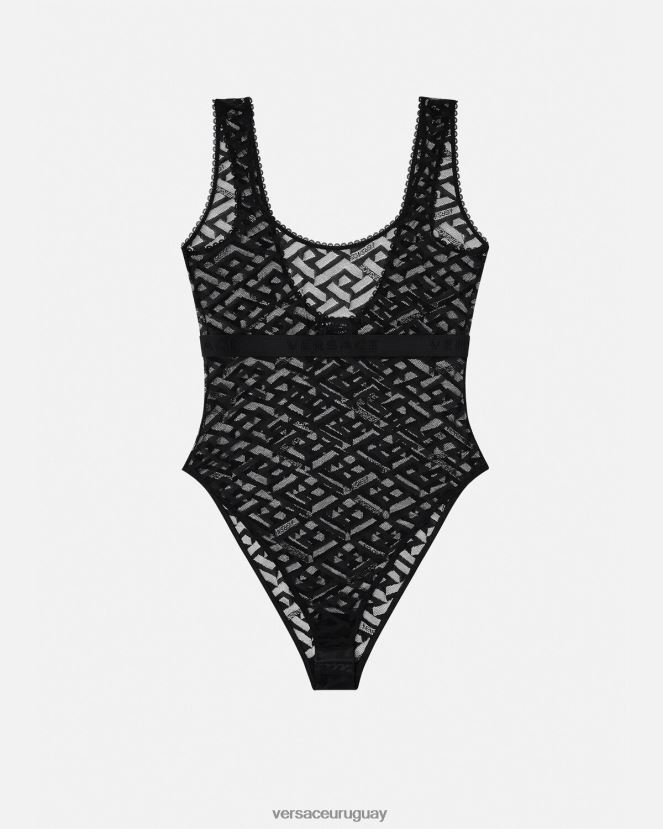 Versace cuerpo de greca mujer negro ropa interior y ropa de playa H88R0H1075
