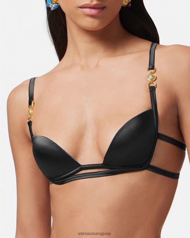 Versace sujetador con medusa \'95 mujer negro ropa interior y ropa de playa H88R0H1032