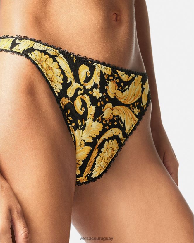 Versace tanga barroco mujer imprimir ropa interior y ropa de playa H88R0H1035