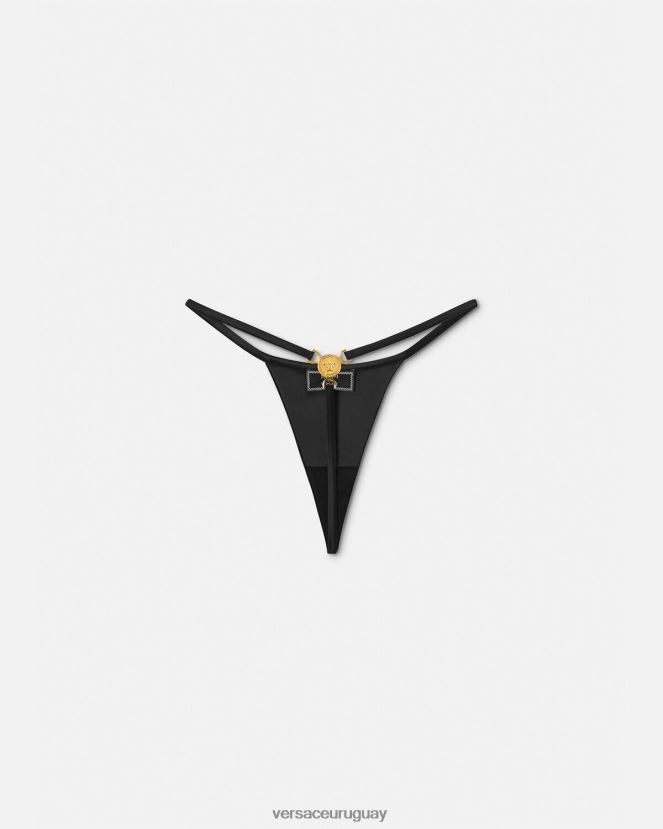 Versace tanga medusa \'95 mujer negro ropa interior y ropa de playa H88R0H1033