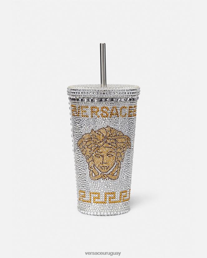 Versace taza de viaje de medusa de cristal mujer blanco ropa interior y ropa de playa H88R0H1205