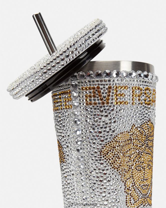 Versace taza de viaje de medusa de cristal mujer blanco ropa interior y ropa de playa H88R0H1205