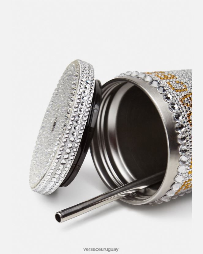 Versace taza de viaje de medusa de cristal mujer blanco ropa interior y ropa de playa H88R0H1205