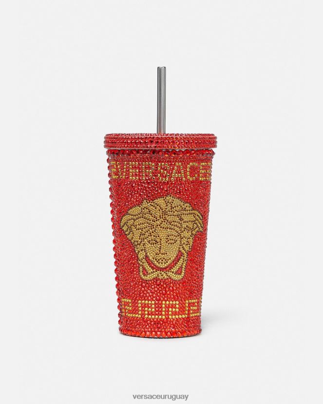 Versace taza de viaje de medusa de cristal mujer rojo ropa interior y ropa de playa H88R0H1207