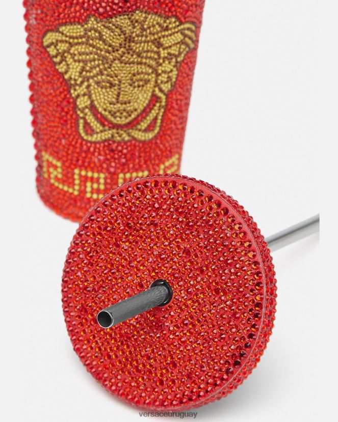 Versace taza de viaje de medusa de cristal mujer rojo ropa interior y ropa de playa H88R0H1207