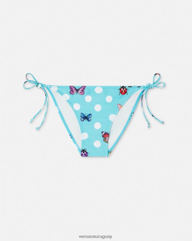 Versace braguita de bikini mariposas mujer azul ropa interior y ropa de playa H88R0H1132