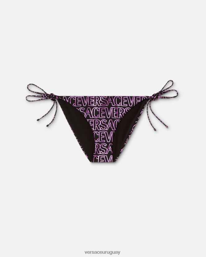 Versace braguita de bikini por toda la prenda mujer fucsia y estampado ropa interior y ropa de playa H88R0H1167