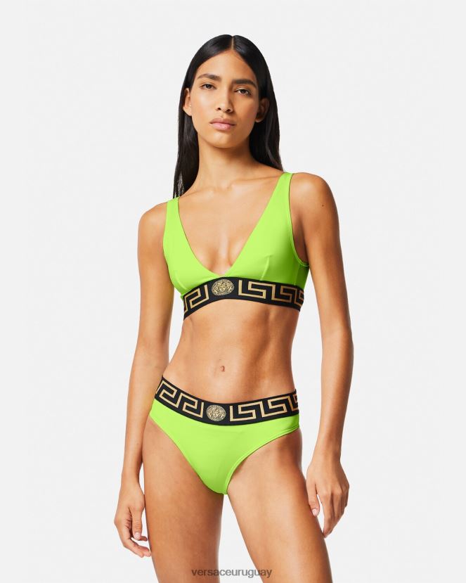 Versace braguitas de bikini con borde de greca mujer cal ropa interior y ropa de playa H88R0H1176