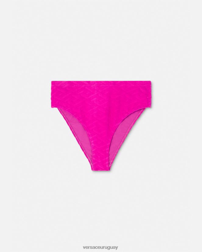 Versace braguitas de bikini de cintura alta la greca mujer fucsia ropa interior y ropa de playa H88R0H1183