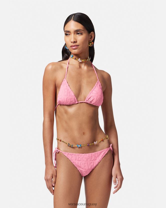 Versace braguitas de bikini de toalla mujer rosa ropa interior y ropa de playa H88R0H1120