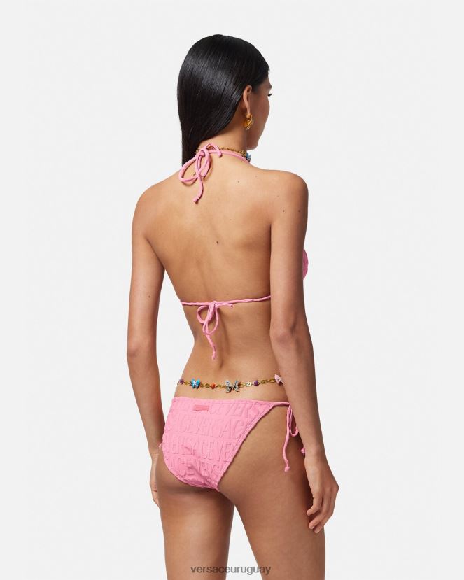 Versace braguitas de bikini de toalla mujer rosa ropa interior y ropa de playa H88R0H1120