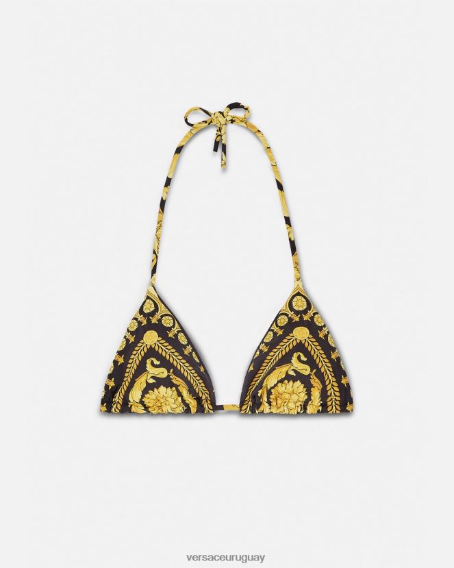 Versace top de bikini con estampado barroco mujer imprimir ropa interior y ropa de playa H88R0H1138