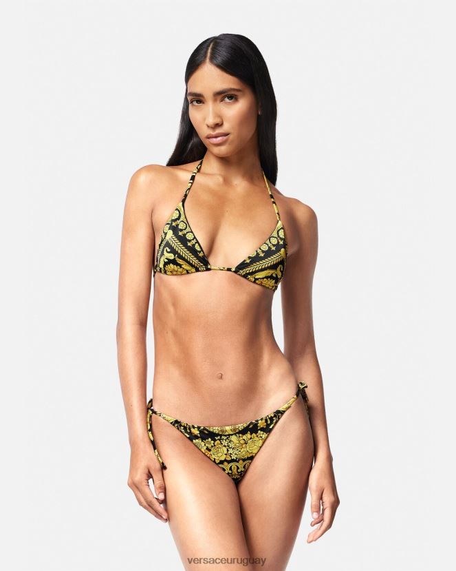 Versace top de bikini con estampado barroco mujer imprimir ropa interior y ropa de playa H88R0H1138
