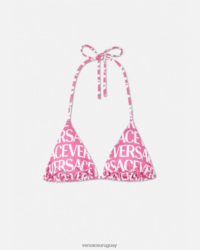 Versace top de bikini por todo el cuerpo mujer rosa y estampado ropa interior y ropa de playa H88R0H1164