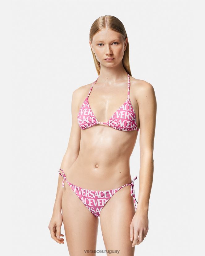 Versace top de bikini por todo el cuerpo mujer rosa y estampado ropa interior y ropa de playa H88R0H1164