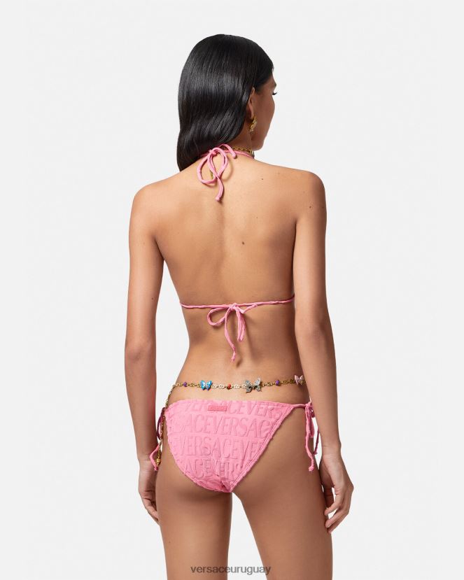 Versace top de bikini tipo toalla mujer rosa ropa interior y ropa de playa H88R0H1118