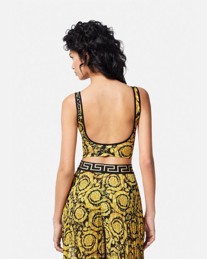 Versace top tankini barroco mujer imprimir ropa interior y ropa de playa H88R0H1172