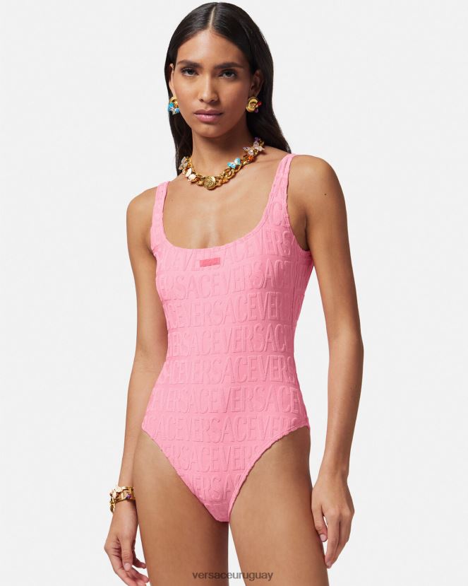 Versace traje de baño de toalla mujer rosa ropa interior y ropa de playa H88R0H1122