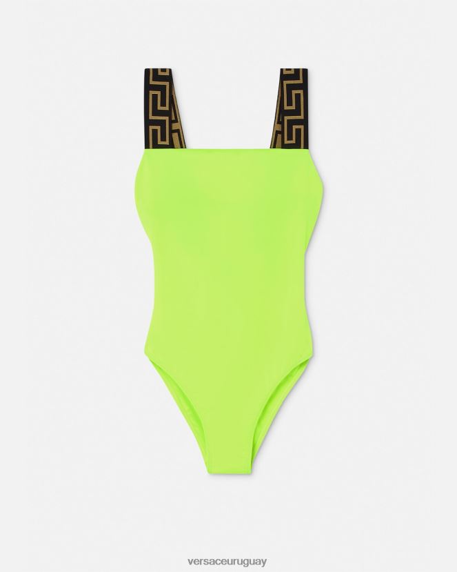 Versace traje de baño de una pieza con borde de greca mujer cal ropa interior y ropa de playa H88R0H1179
