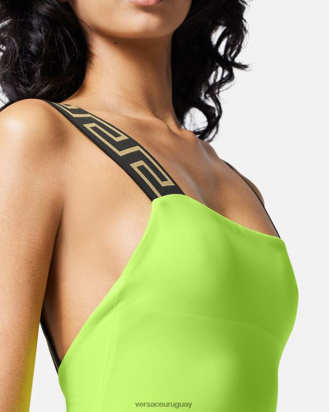 Versace traje de baño de una pieza con borde de greca mujer cal ropa interior y ropa de playa H88R0H1179