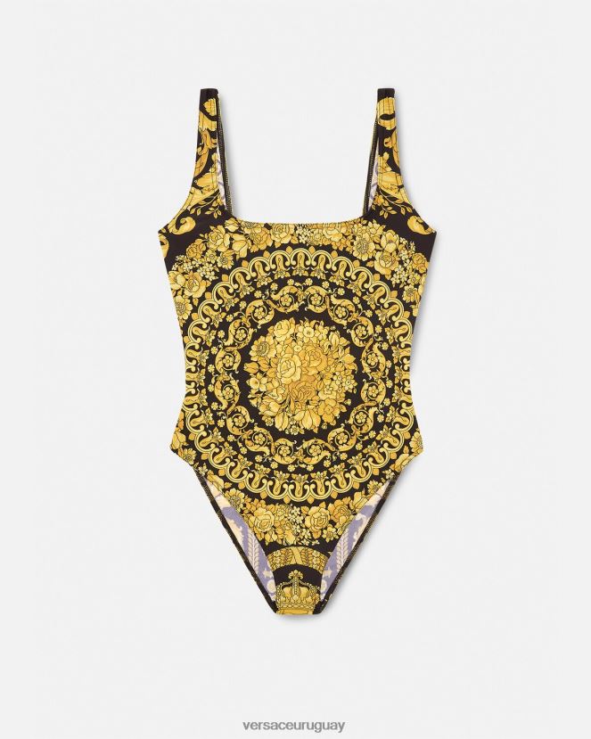 Versace traje de baño de una pieza con estampado barroco mujer imprimir ropa interior y ropa de playa H88R0H1143