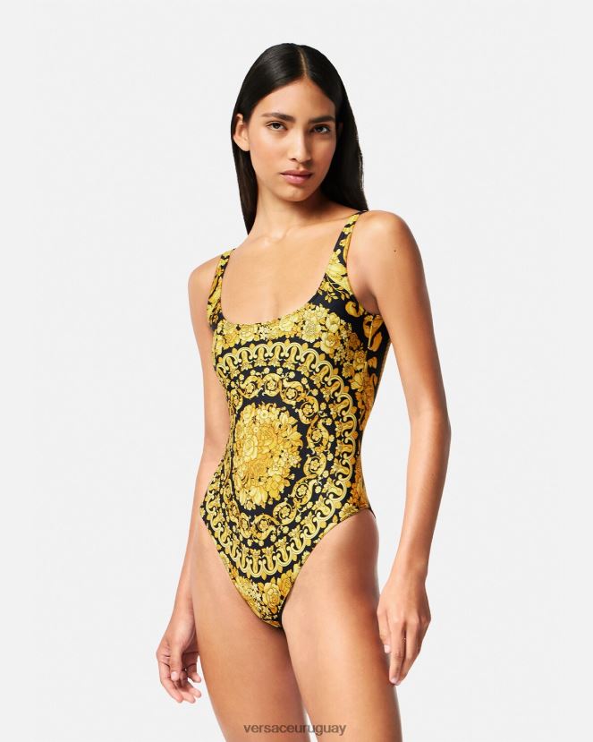 Versace traje de baño de una pieza con estampado barroco mujer imprimir ropa interior y ropa de playa H88R0H1143