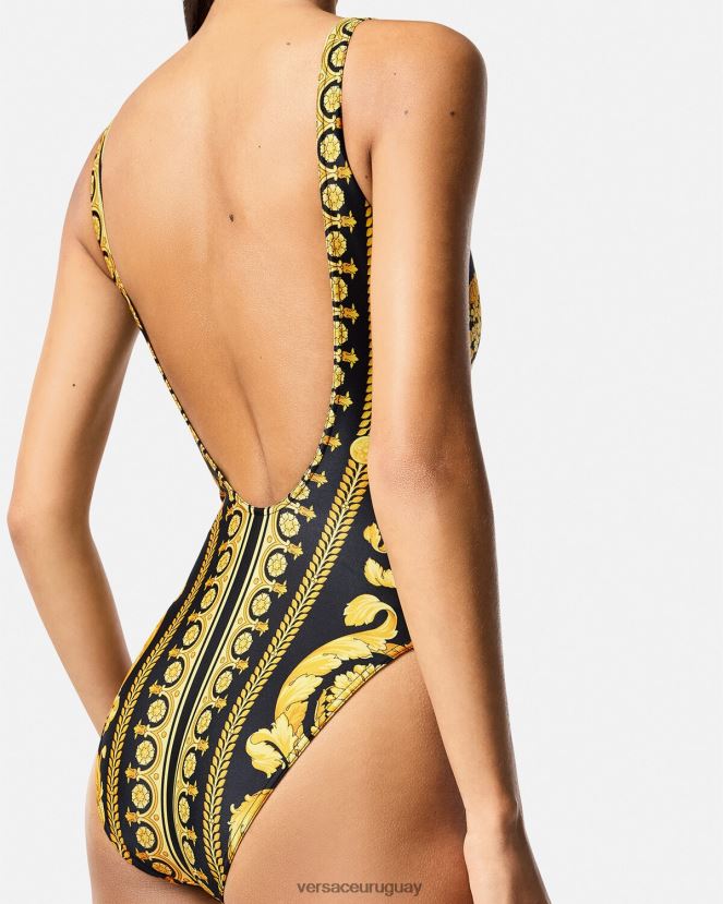 Versace traje de baño de una pieza con estampado barroco mujer imprimir ropa interior y ropa de playa H88R0H1143