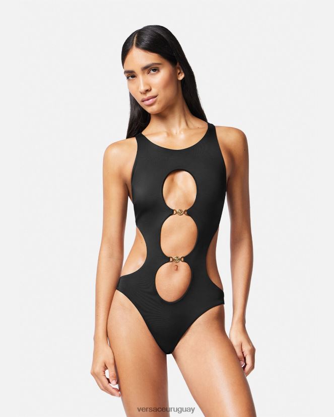 Versace traje de baño de una pieza con medusa \'95 mujer negro ropa interior y ropa de playa H88R0H1148