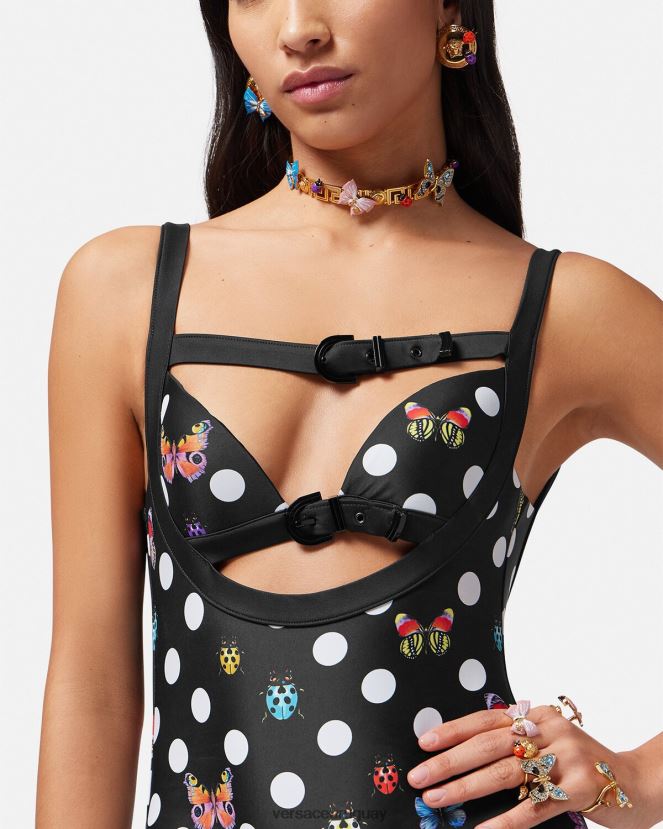 Versace traje de baño de una pieza mariposas mujer imprimir ropa interior y ropa de playa H88R0H1117