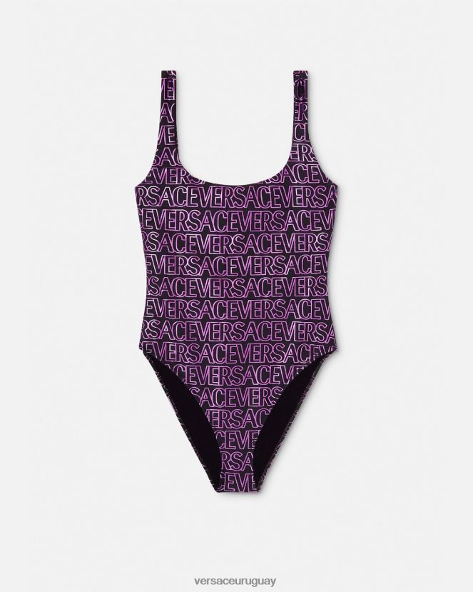 Versace traje de baño de una pieza mujer fucsia y estampado ropa interior y ropa de playa H88R0H1169