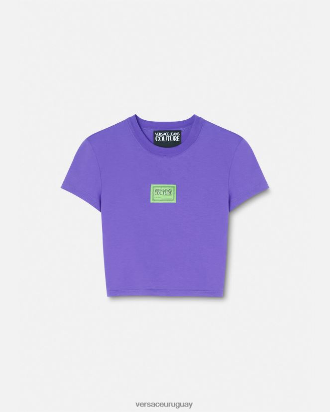 Versace camiseta corta con número de pieza mujer Violeta ropa H88R0H2227