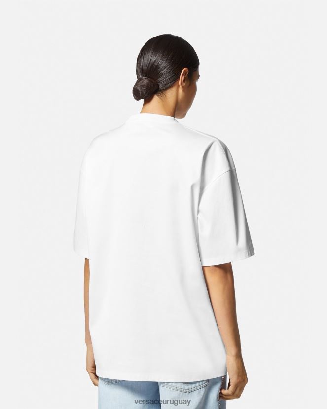 Versace camiseta del conejo del festival de primavera mujer blanco ropa H88R0H148
