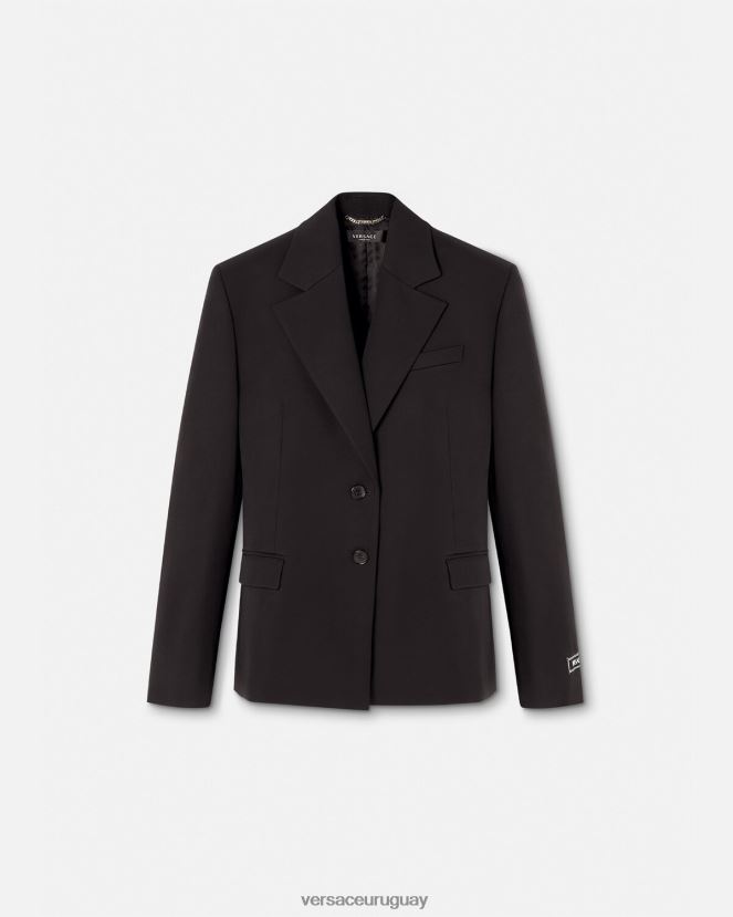 Versace blazer con botonadura sencilla mujer negro ropa H88R0H112