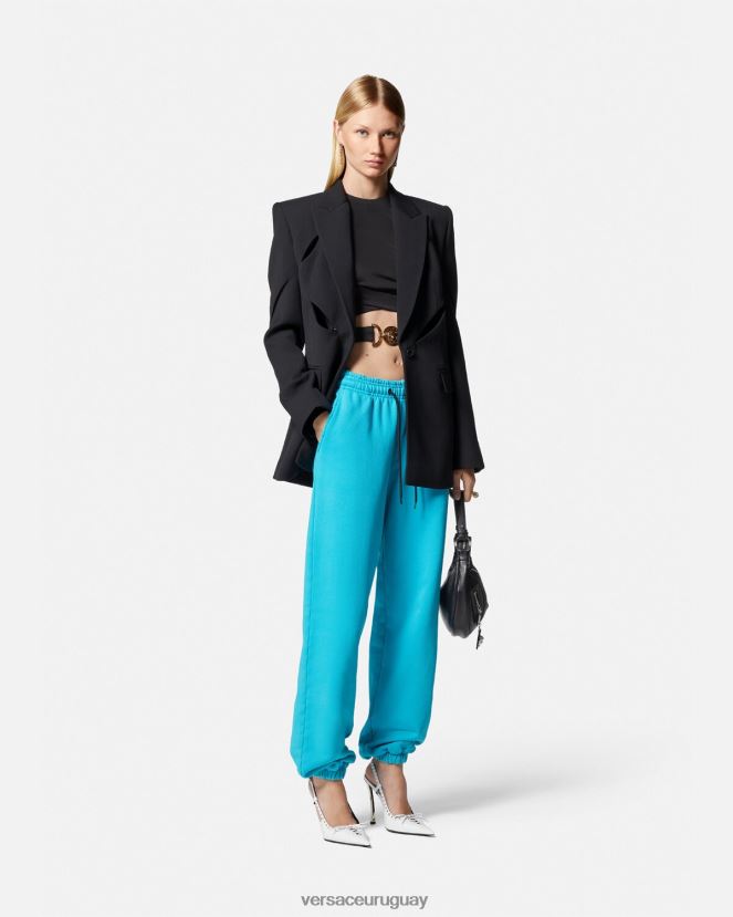 Versace blazer con cortes y botones mujer negro ropa H88R0H111