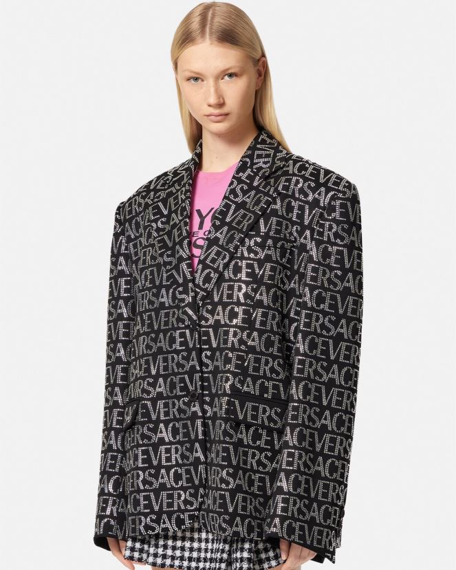 Versace blazer con cristales mujer un color ropa H88R0H115