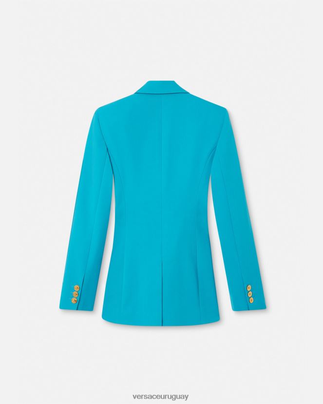 Versace blazer con medusa y botonadura sencilla mujer azul claro ropa H88R0H117